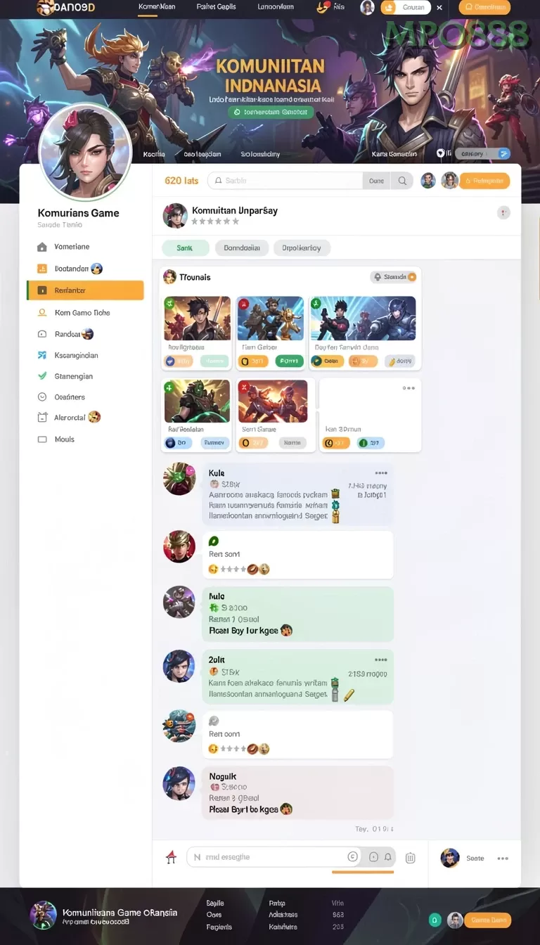 Cuplikan layar SLOT39 — menu navigasi