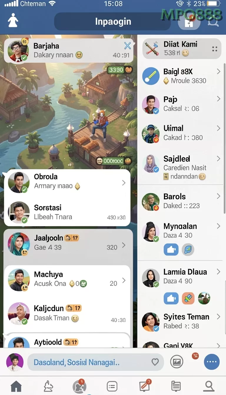 Cuplikan layar WARUNGJACKPOT — menu navigasi