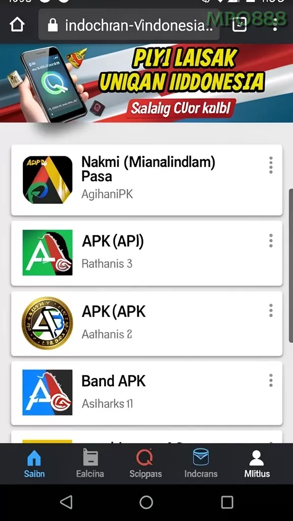 Cuplikan layar F7F7 — halaman utama