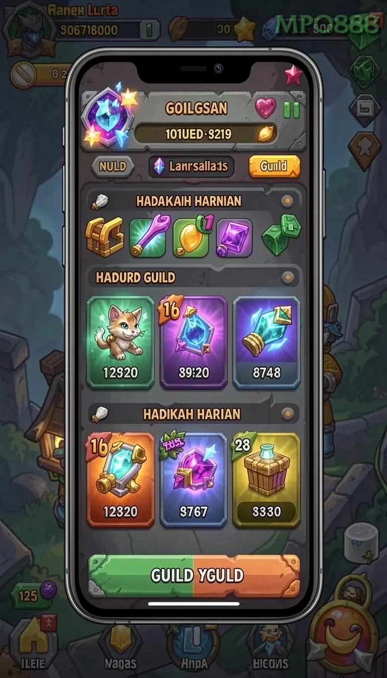 Cuplikan layar OCATOTO — menu navigasi